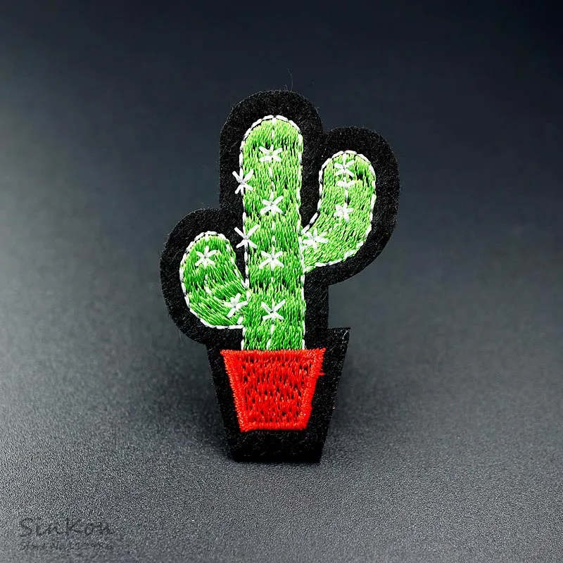 Декоративная нашивка с изображением кактуса (Размер: 3 4x5 см)|decorative applique|cloth