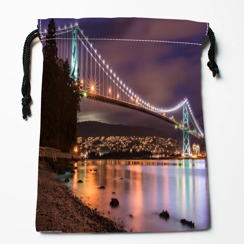 Best Vancouver View Drawstring Bags Custom Storage Printed Receive Bag