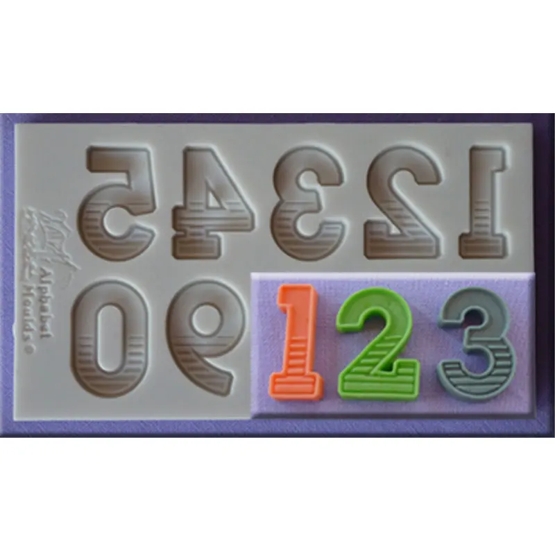 Силиконовая форма буквы цифры алфавит для торта трафарет форма для шоколадного фондана украшения торта кухонные банковские аксессуары инструменты - Цвет: Stripe Digital