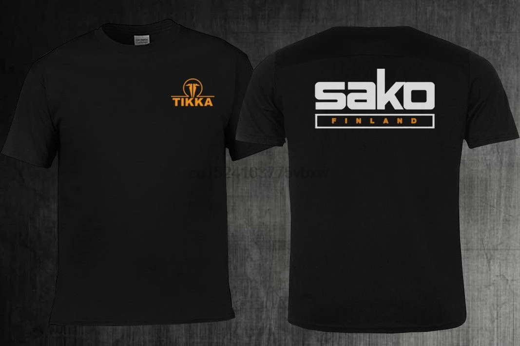 

Hot sale Fashion New Tikka By Sako Finland Firearms Logo Men& Black Design T Shirt Tee shirt