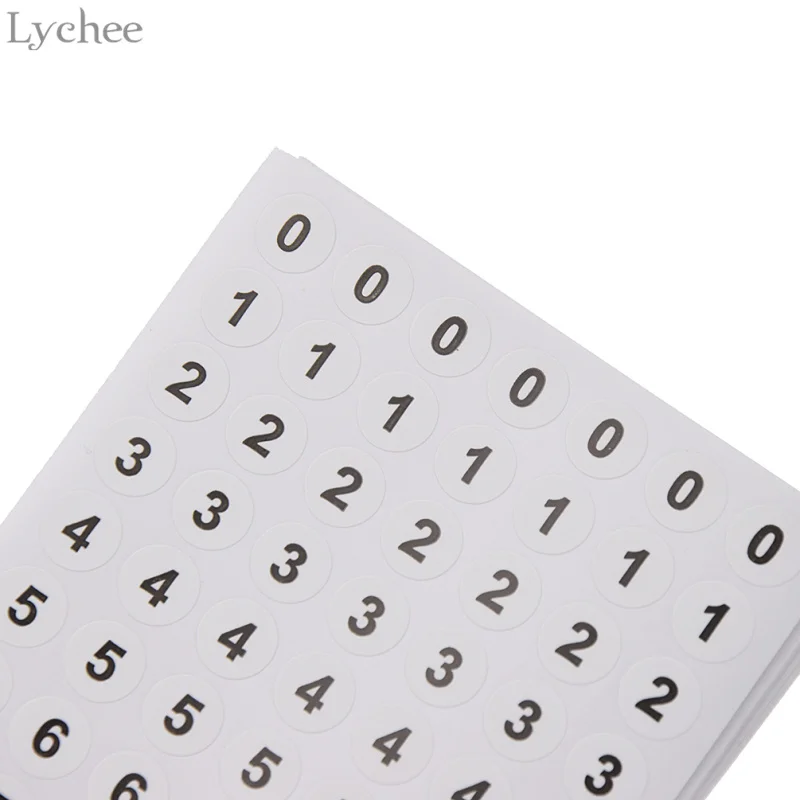 Numbered Round Label 0 to 9 Sticker DIY Handmade Scrapbooking Sticker Album Stickers Decor 12Sheets Lychee Life