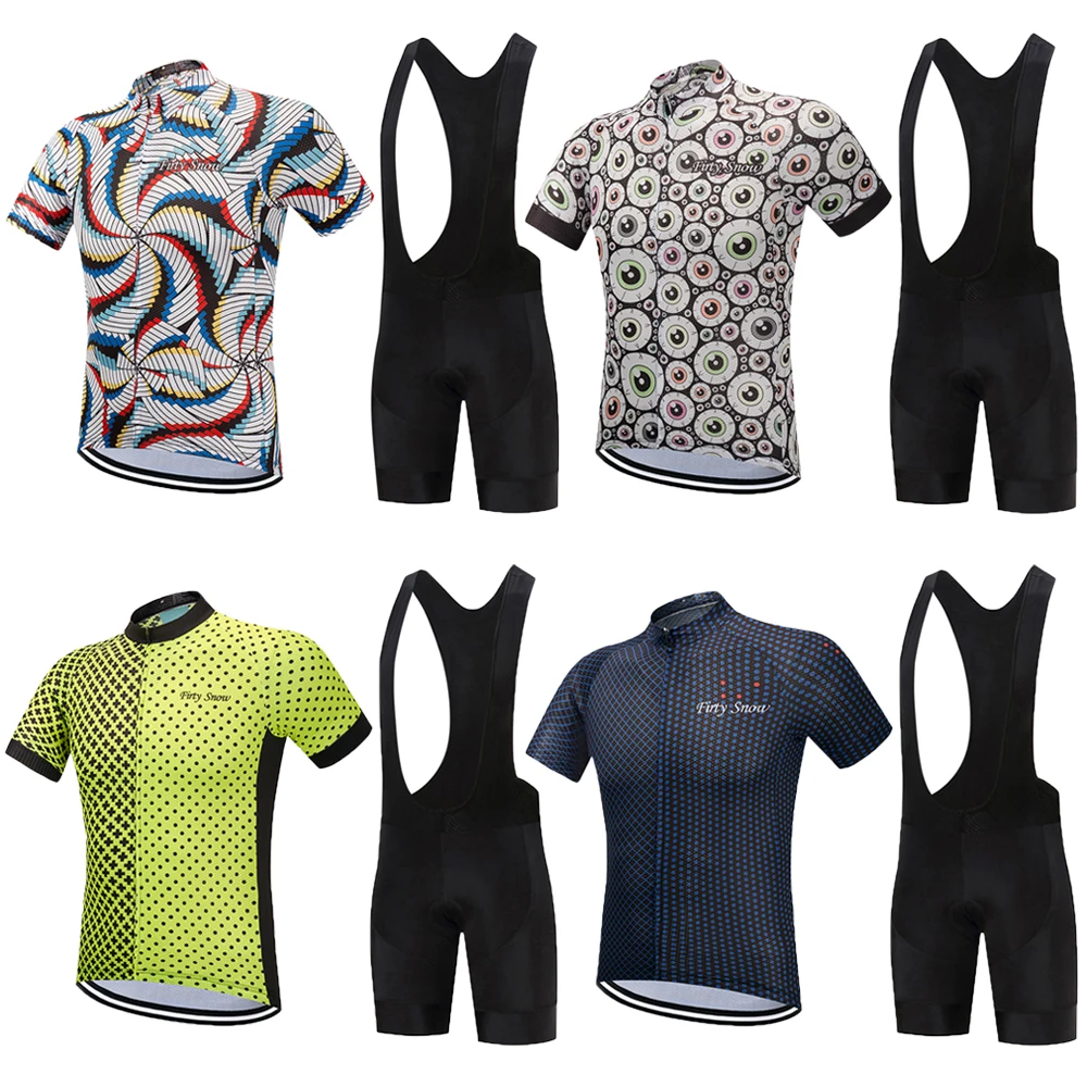 

Men Summer Cycling Clothing Sets Mountain Bike Jersey Gel Pad Bib Shorts Outfits Kits MTB Clothes Sets Bicycle Maillot/Mallot