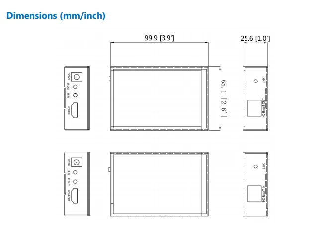 Dahua PFM700-4K HDMI удлинитель DC24V в режиме реального времени HDMI видео сигнал Анти-помехи видео Расширение CCTV IP системы аксессуар