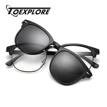 TOEXPLORE ore Горячие прикрепляемые очки поляризованные женские мужские солнцезащитные очки брендовая дизайнерская оправа для очков роскошные солнцезащитные очки высокого качества UV400