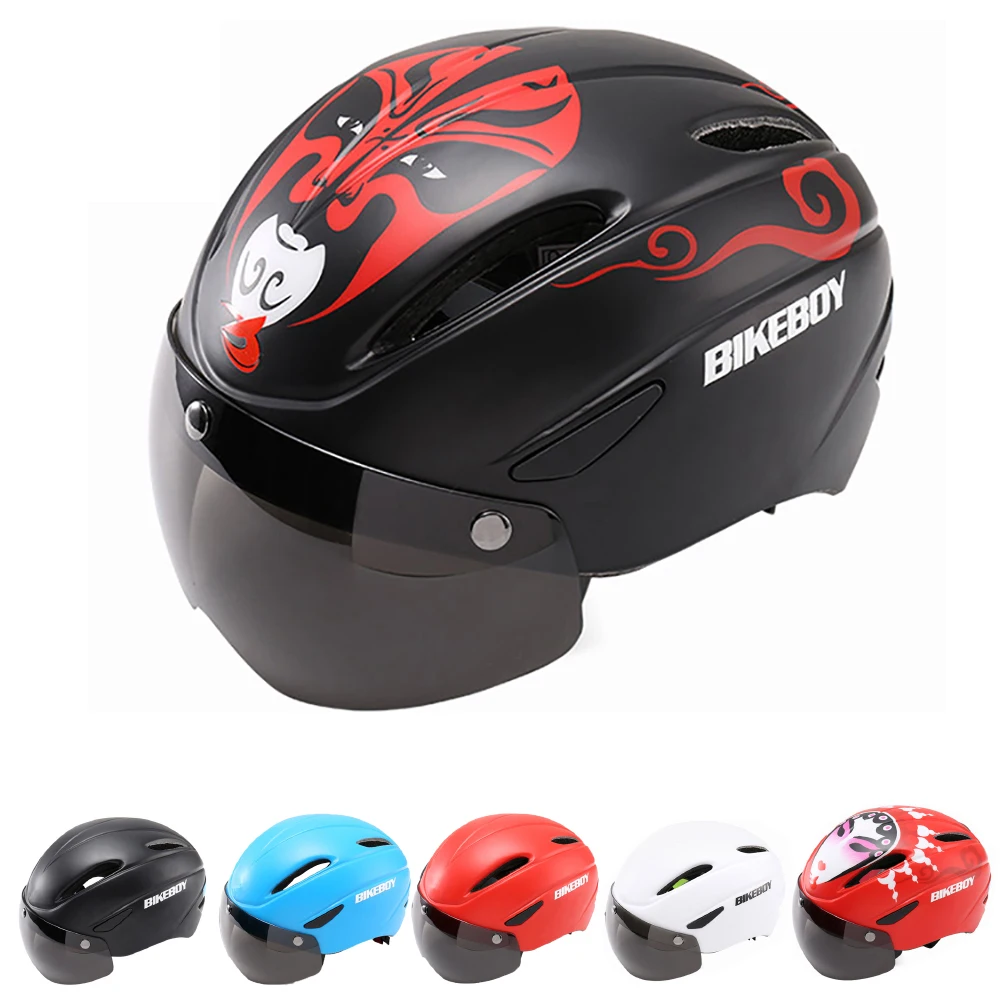 

MTB Road Mountain Racing Bike Helmet with goggles Ultralight Roller-skating Bicycle Cycling Helmet Integrated Molding Windproof