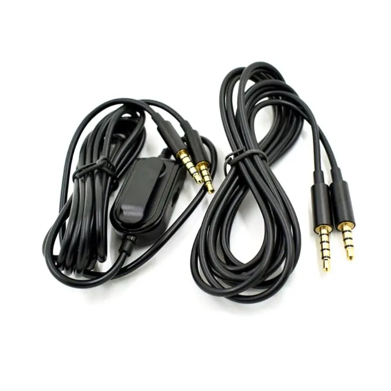 2M Black Gaming Headset Splitter Durable Extension Audio Cable For