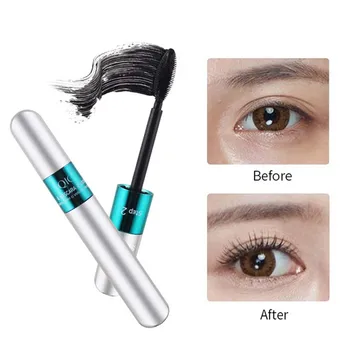 

4D Silk Fiber Lash Mascara Long Lasting Curling Black Eye Lashes Beauty Makeup Waterproof Double Brush Eyes Cosmetic Accessories