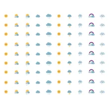 1 шт. милые наклейки на лицо с логотипом погоды корейские эстетические Стикеры для дневника материал Escolar офисные аксессуары Органайзер школьные принадлежности