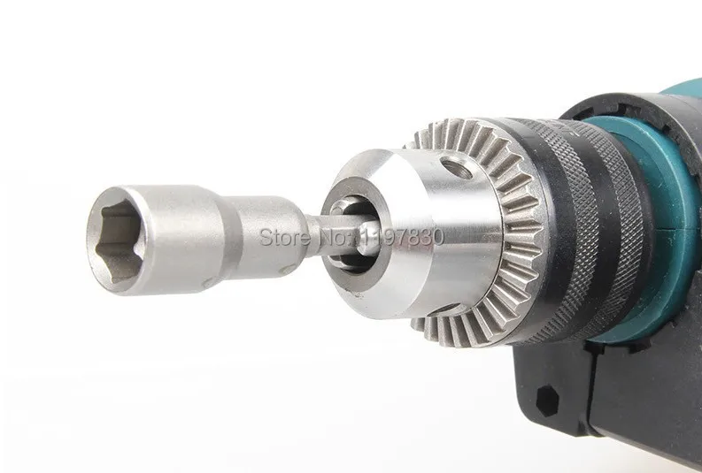 Free shipping 1/4" hex 5PCS sleeves H9mm hexagonal sockets