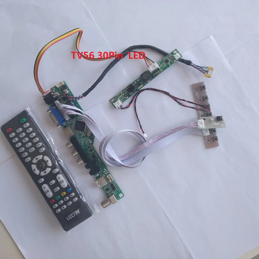 

kit for B133EW04 V3 TV AV USB LCD 30pin Controller board LED LVDS 13.3" VGA HDMI DIY CVBS 1280X800 Panel Screen
