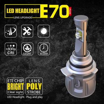 

LOAUT XP70 ETI CSP Chips 9012 Car LED Headlight Bulbs High Low Beam 50W 8000LM 6000K 24V Head Lamps KIT Front Bulb Automobiles