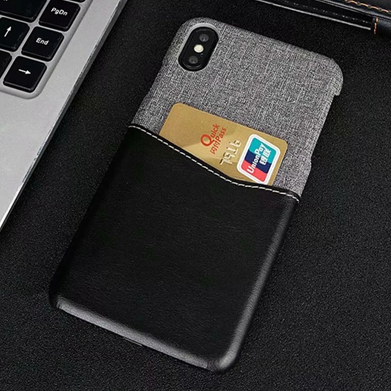 Кожаный чехол для iphone XS Max XR X телефона кошелек отделения карт мобильного задняя