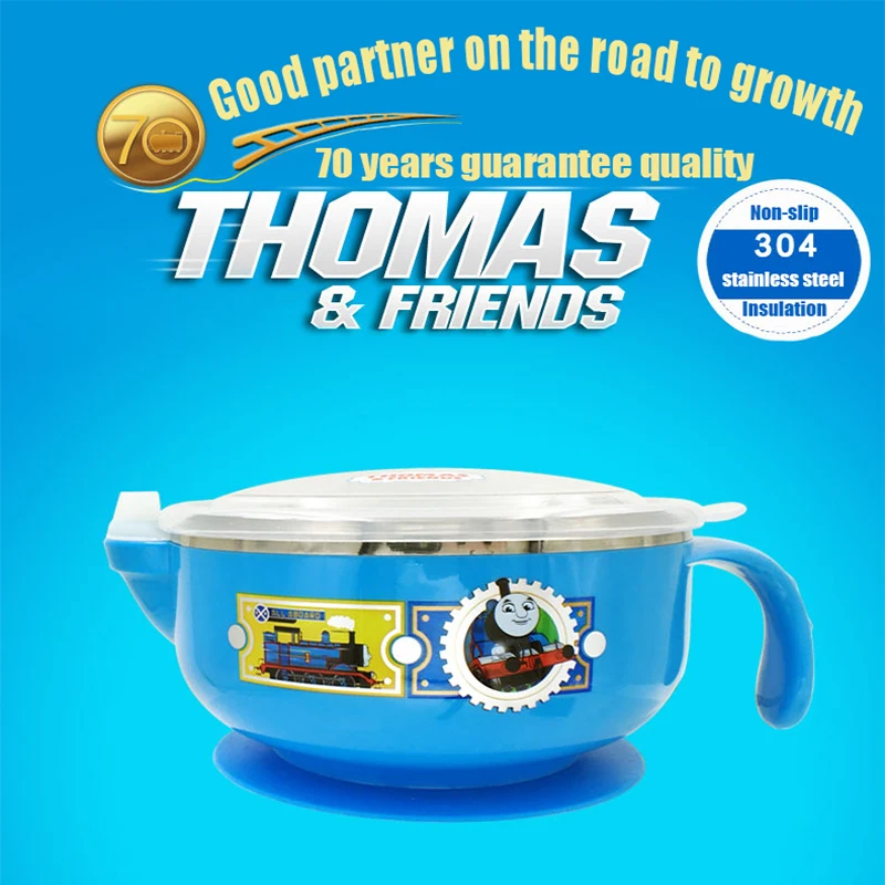 

Thomas children's tableware children's bowl 350 ml water injection bowl with suction cup temperature adjustment function