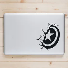 Captain America Shield Laptop Sticker for Apple Macbook Pro Air Retina 11 12 13 15 inch Vinyl Superhero Mac HP Book Skin Decal