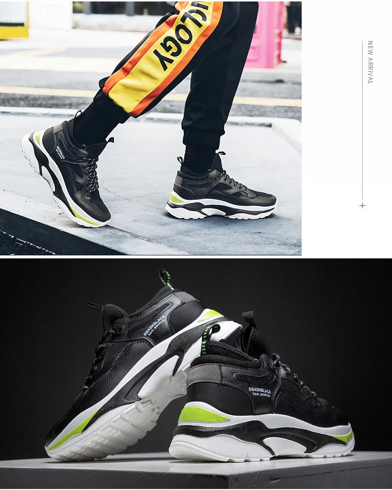 Men's Chunky Trainers Sneaker Dad Shoes High Platform Men Sneakers Luxury Brand Breathable Black And White Sneakers Men Platform (8)