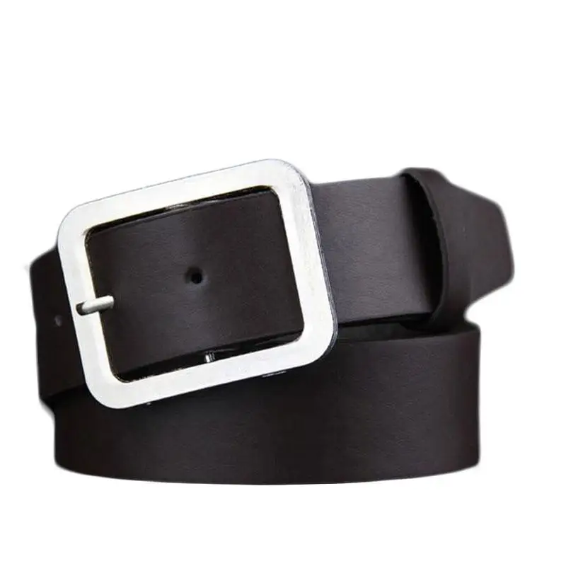 Trendy Mens Belts New Waistband Casual Buckle Belt Coffee Faux Leather