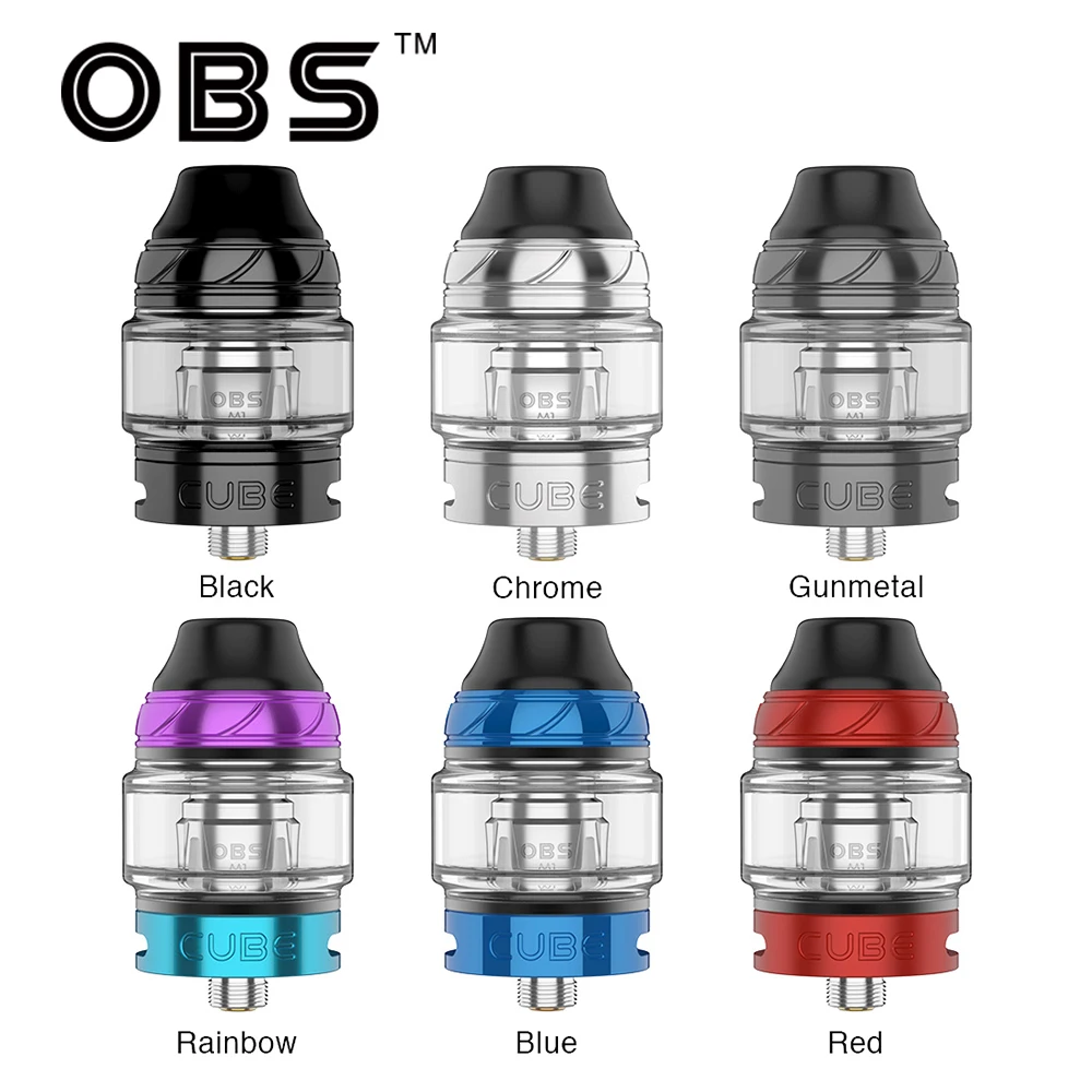 Оригинальный бак OBS Cube Subohm емкость 4 мл диаметр 24 мм для вейпа MOD vs Zeus X / Manta RTA/ Cascade