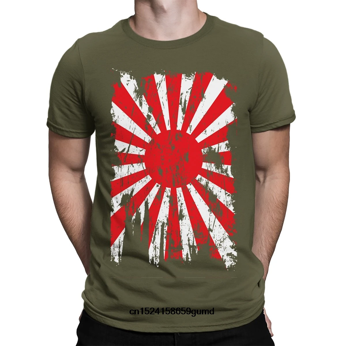 

Funny Men t shirt Women novelty tshirt Distressed Japan Rising Sun Flag Men's T-Shirt