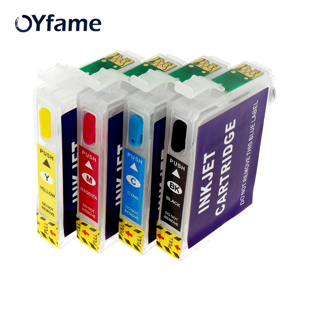 OYfame 71 T0711 перезаправляемый картридж для epson Stylus DX7400 DX7450 DX8400 DX8450 DX9400F S20 S21 SX100 SX110 SX105 принтер