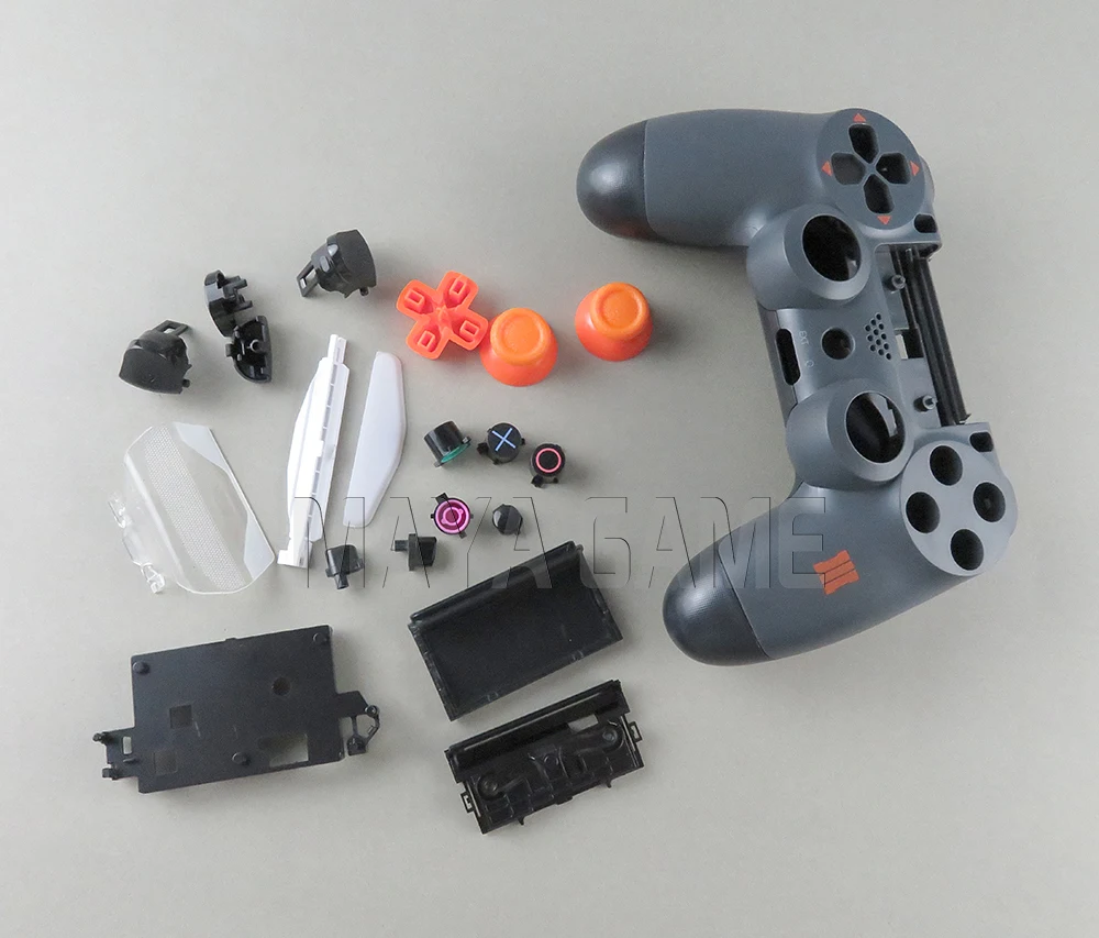 

For Sony PS4 Gamepad Controller JDS-020 JDS-040 2.0 4.0 Clear Front Back Housing Shell Case Cover and Buttons Mod Kit