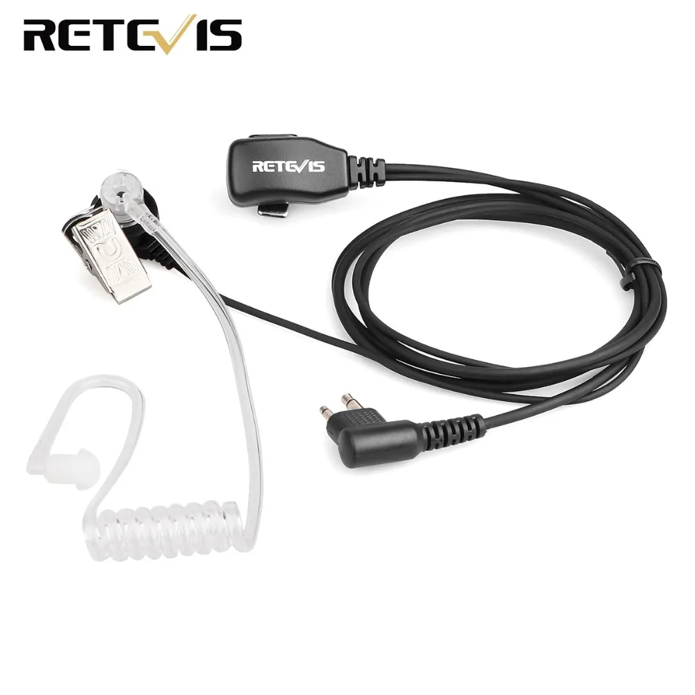 Retevis 2 Pin PTT MIC Шум снижение Тайное Акустическая трубка Динамик гарнитуры для Motorola HYT радиолюбителей портативной рации C9025