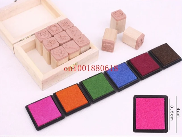 

Fedex Free shipping Factory price! Colorful Craft Ink pad Cartoon Ink pad for different kinds of stamps, 2000pcs/lot