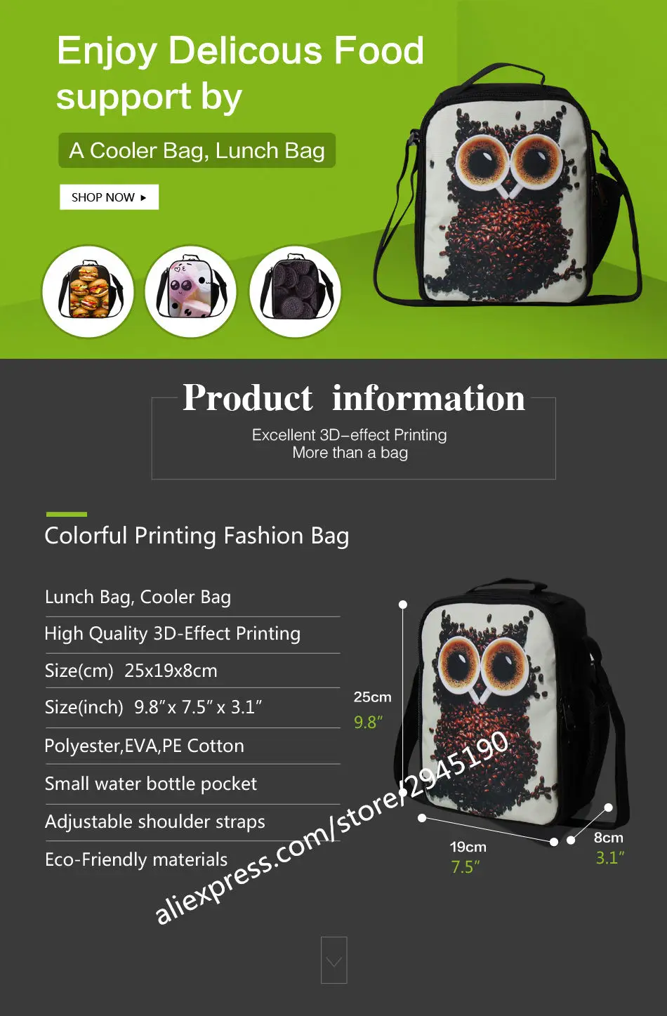 High Quality lunch bags for women