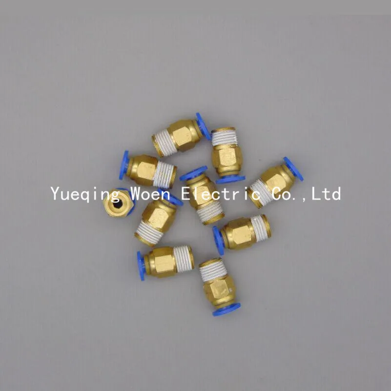 

10pcs PC12-01 12mm to 1/8' Pneumatic Connectors male straight one-touch fittings PC1/2-01
