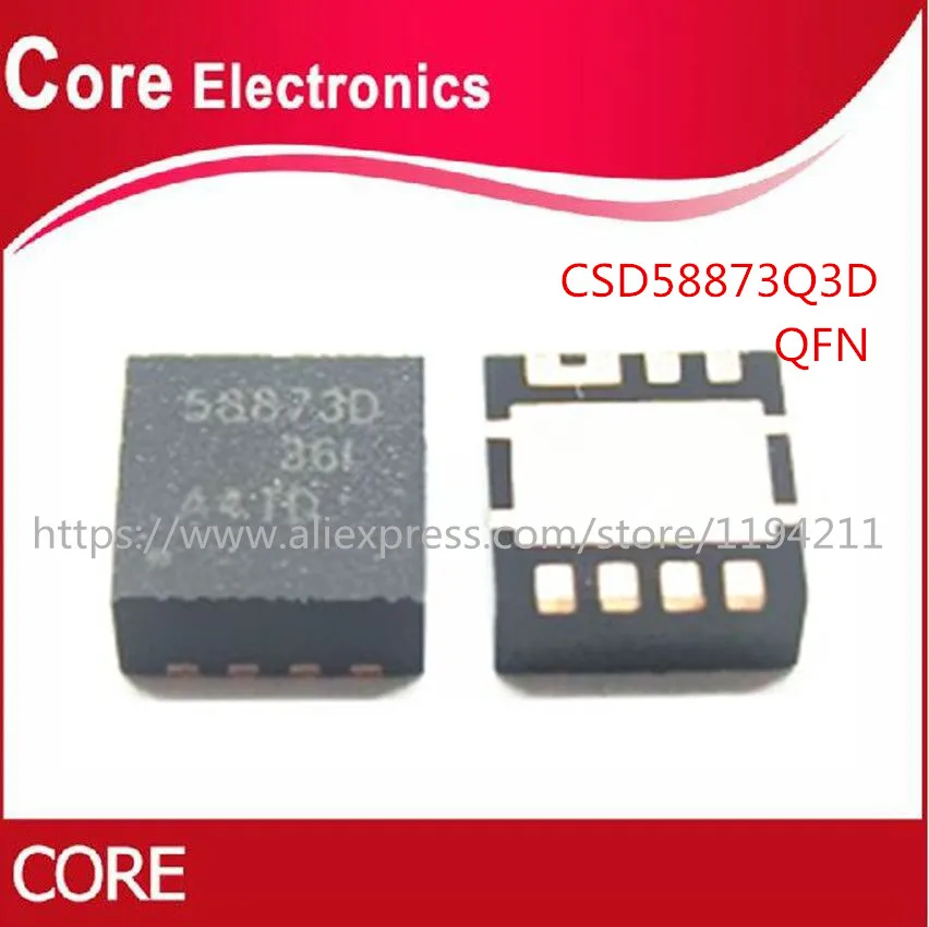 5 шт./лот CSD58873Q3D CSD58873D 58873D QFN 8 Новый|Интегральные схемы| |