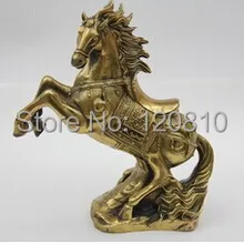 Китайский Artware Верховая Статуя Восточный Бронза Медь Продовольственный Коллекция Украшения T003