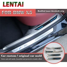 LENTAI, авто, нержавеющая сталь, добро пожаловать, педаль, Внутренний порог, полоски, Стайлинг для BMW G30 5 серии, аксессуары