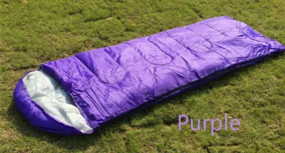 Purple Открытый спальный мешок для взрослых, высококачественный хлопковый конверт для кемпинга, 25~ 15 градусов, 3-4 сезона для походы на природу - Цвет: Purple