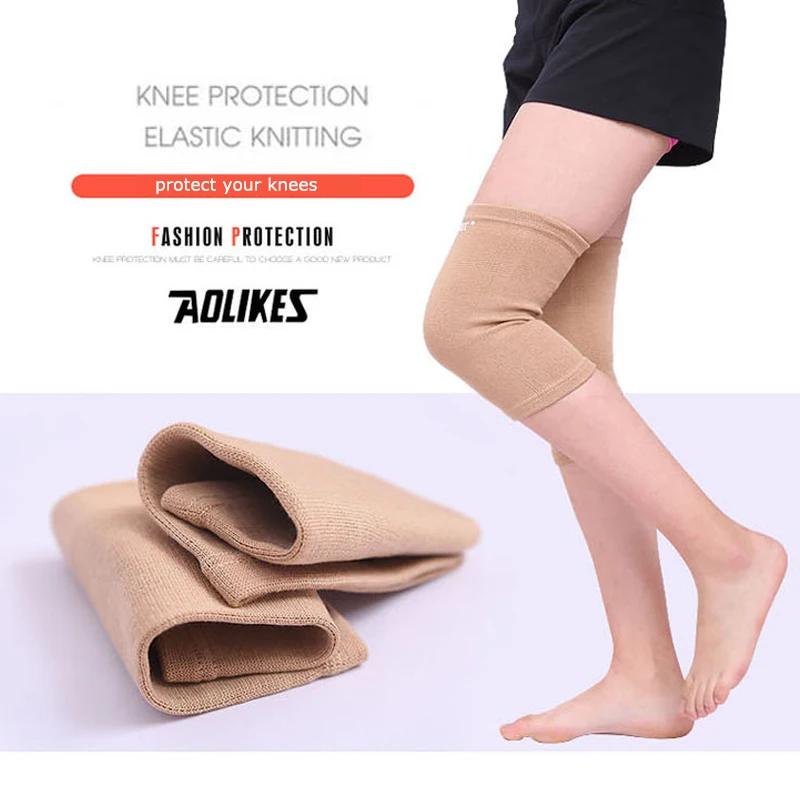 

1 pair Outdoor Sports Knee Pads Protector Mountaineering Riding Running Protective Elastic Warm Thermal Kneepad Kneecap Kneelet