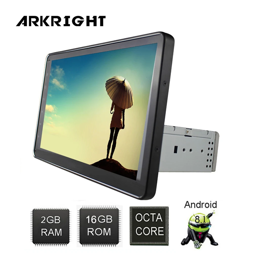 

ARKRIGHT 10.1'' 1Din autoradio gps 2GB system Unit Android8.1 Car Radio Stereo Audio Multimedia music Player IPS screen/with DSP
