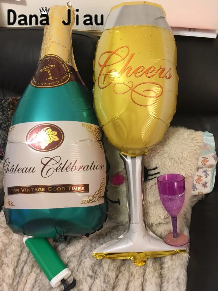 Dana jiau бокал для шампанского, вина, бутылка для виски, набор воздушных шаров для празднования дня рождения 20 лет, декор в возрасте до совершенства, барная Корона