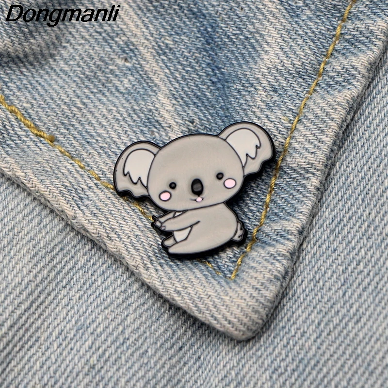 DMLSKY Симпатичные Броши Koala забавная эмалированная Брошь для женщин и мужчин