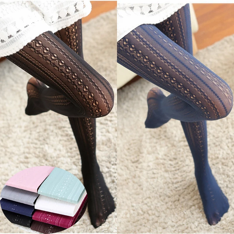 

Sweet Hollow Out White/Black Stockings Thigh High Lace Long Stockings Sexy Clothes for Women Fish Net Stockings