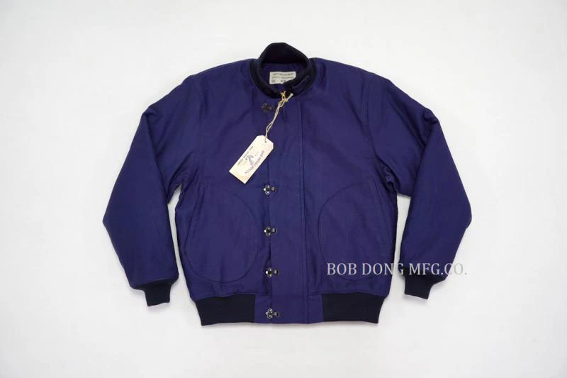 Bronson USN Hickory Stripe Work Jacket 10.5oz Men/'s Shawl Collar Jacket Onewash