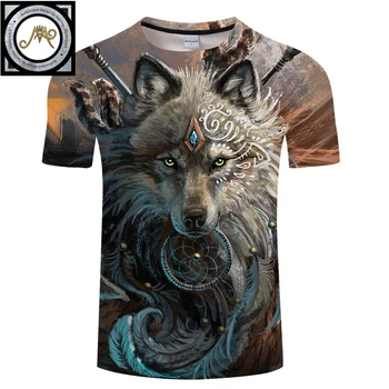 

Wolf Warrior by SunimaArt 3D T shirts Men T-shirts New Design Drop Ship Tops Tees Short Sleeve Tshirt Camiseta Summer Animal