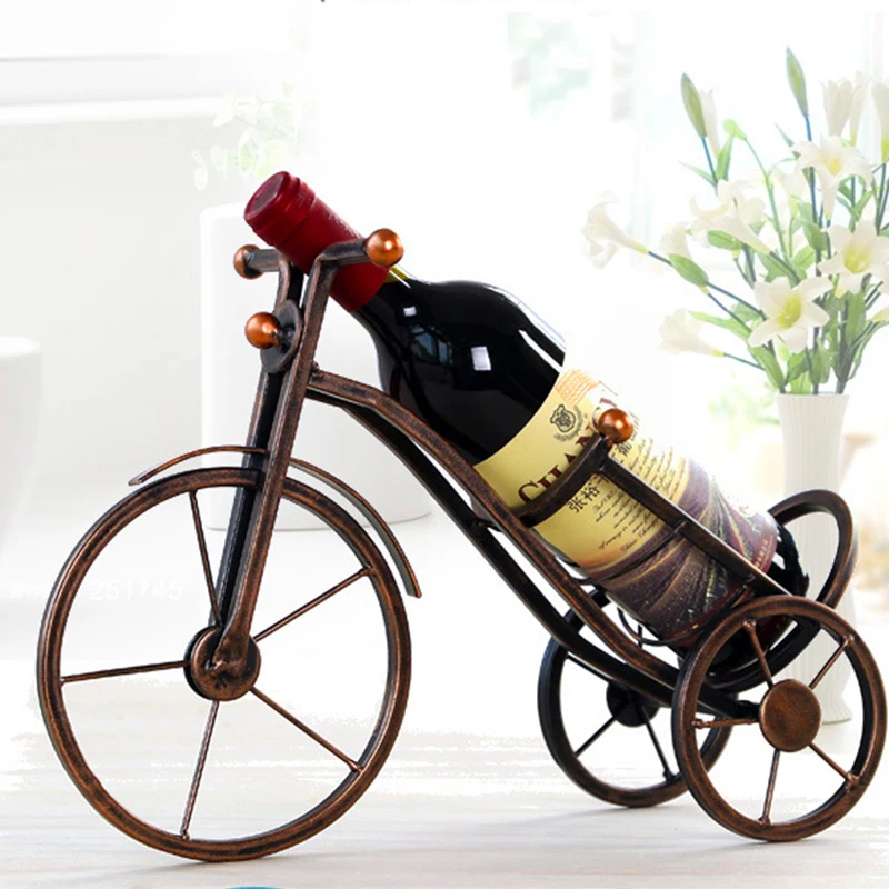 

Creative Bike Plating Wine Racks Home Kitchen Bar Accessories Practical Wine Holder Wine Bottles Decor Display Shelf And Racks