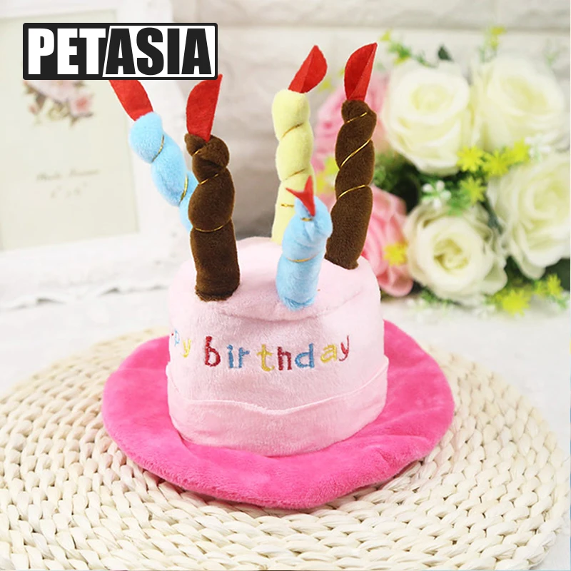 

Lovely Pet Hat Small Dog Warm Happy Birthday Hats Dog Costume Winter Cat Dog Puppy Grooming Honden Petje Pet Accessories