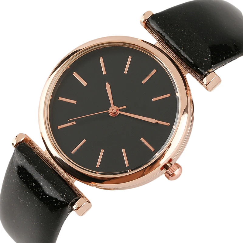 

Luxury Rose Gold Watch Women Leather Bracelet Simple Round Dial Casual Quartz Analog Dress Jewelry Clocks Relogio Feminino Gifts