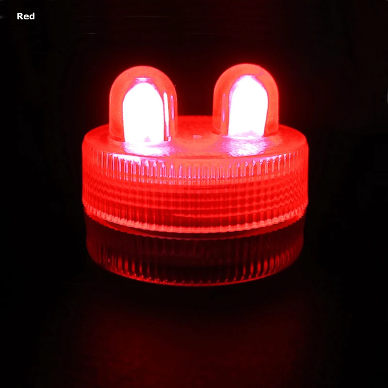 Waterproof double-head LED candle light flameless CR2032 battery powered for wedding Christmas party home decoration   (11)