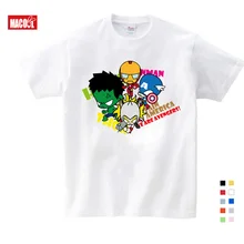 Free Shipping 2019 t-shirt Superman/Batman/spider Man/captain America /Hulk/Iron Man / T Shirt Boy Girls Cartoon T-shirt 3T-9T