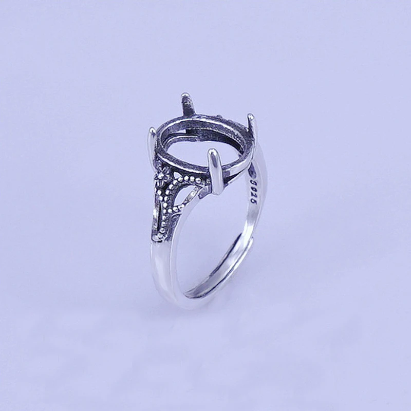 

9*12mm 925 STERLING SILVER Semi Mount Bases Blanks base blank Pad VINTAGE rings ring Setting jewelry findings DIY A3207