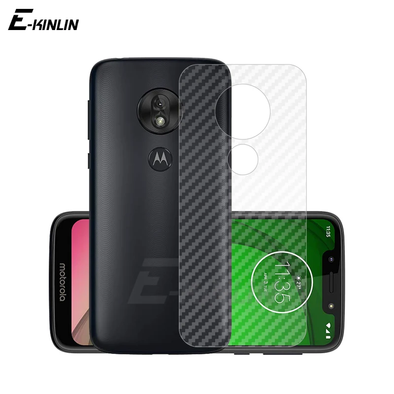 

Soft Back Cover Screen Protector For Motorola Moto G7 Power G6 Z Z2 Play G4 G5 G5S Plus 3D Carbon Fiber Sticker Protective Film