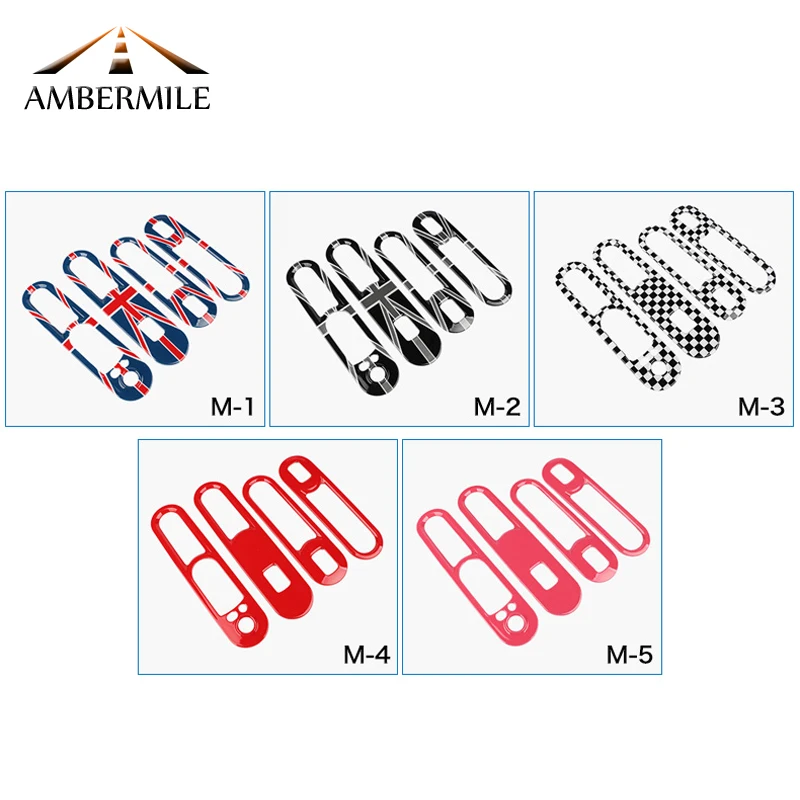 AMBERMILE для Mini Cooper F60 аксессуары F60 Countryman F60 интерьерная наклейка автомобильная дверь стеклоподъемник переключатель Панель рамка наклейка s