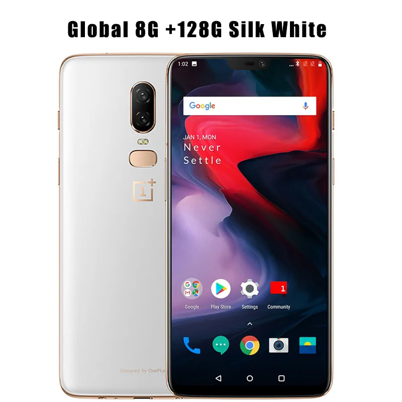 Global ROM 6.28 inch Oneplus 6 Mobilephone 8GB 128GB Snapdragon 845 Octa Core Android 8.1 Dash Charge Fingerprint unlock NFC - Цвет: 8G 128G  Silk White