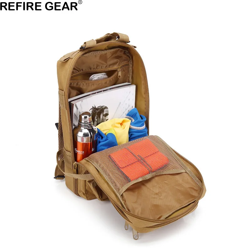 Мужской Камуфляжный тактический рюкзак Refire Gear зеленая армейская походная сумка
