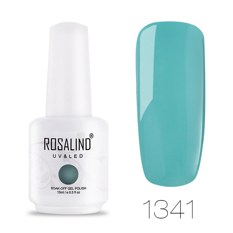 ROSALIND гель 1S лак для ногтей большой белый флакон 15 мл дизайн ногтей УФ Замачивание праймер маникюр лак для ногтей - Цвет: 1341
